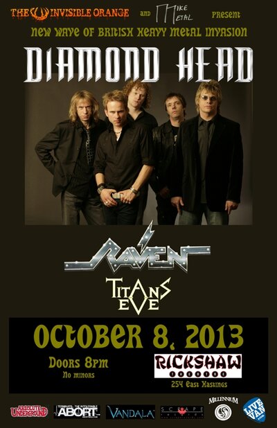 Diamond Head, RAVEN, Titans Eve @ Rickshaw Theatre Oct 8 2013 - May 9th @ Rickshaw Theatre