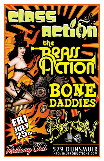 The Brass Action, Class Action, Bone Daddies, Brehdren @ Railway Club Jul 25 2014 - May 8th @ Railway Club