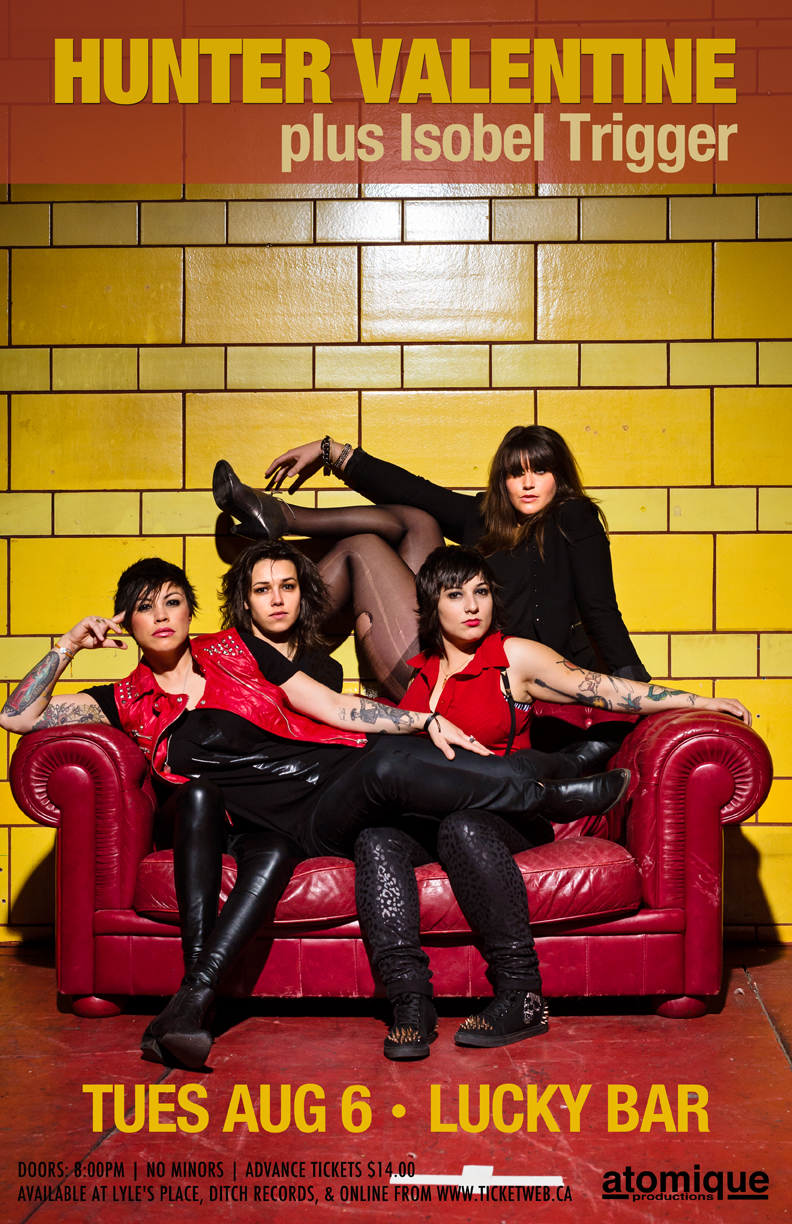 Hunter Valentine, Isobel Trigger @ Lucky Bar Aug 6 2013 - Apr 30th @ Lucky Bar