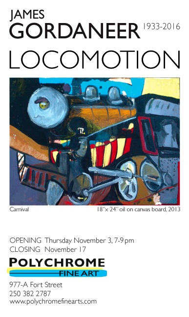 JAMES GORDANEER (1933-2016): LOCOMOTION a solo exhibition of paintings: JAMES GORDANEER @ Shawn Shepherd Nov 3 2016 - May 5th @ Shawn Shepherd