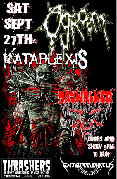 Ogroem, Kataplexis, Daywalker, Exterminatus @ Funky Winker Beans Sep 27 2014 - May 10th @ Funky Winker Beans