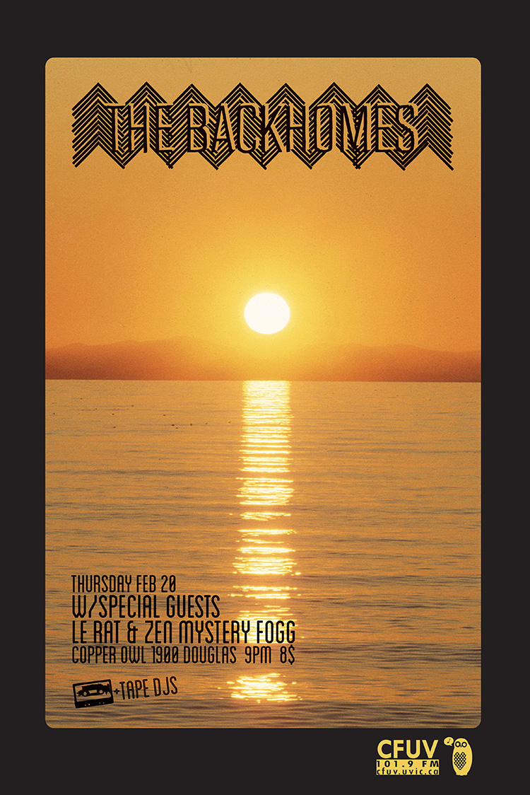 The Backhomes,  Zen Mystery Fogg , Le Rat @ Copper Owl Feb 20 2014 - May 6th @ Copper Owl