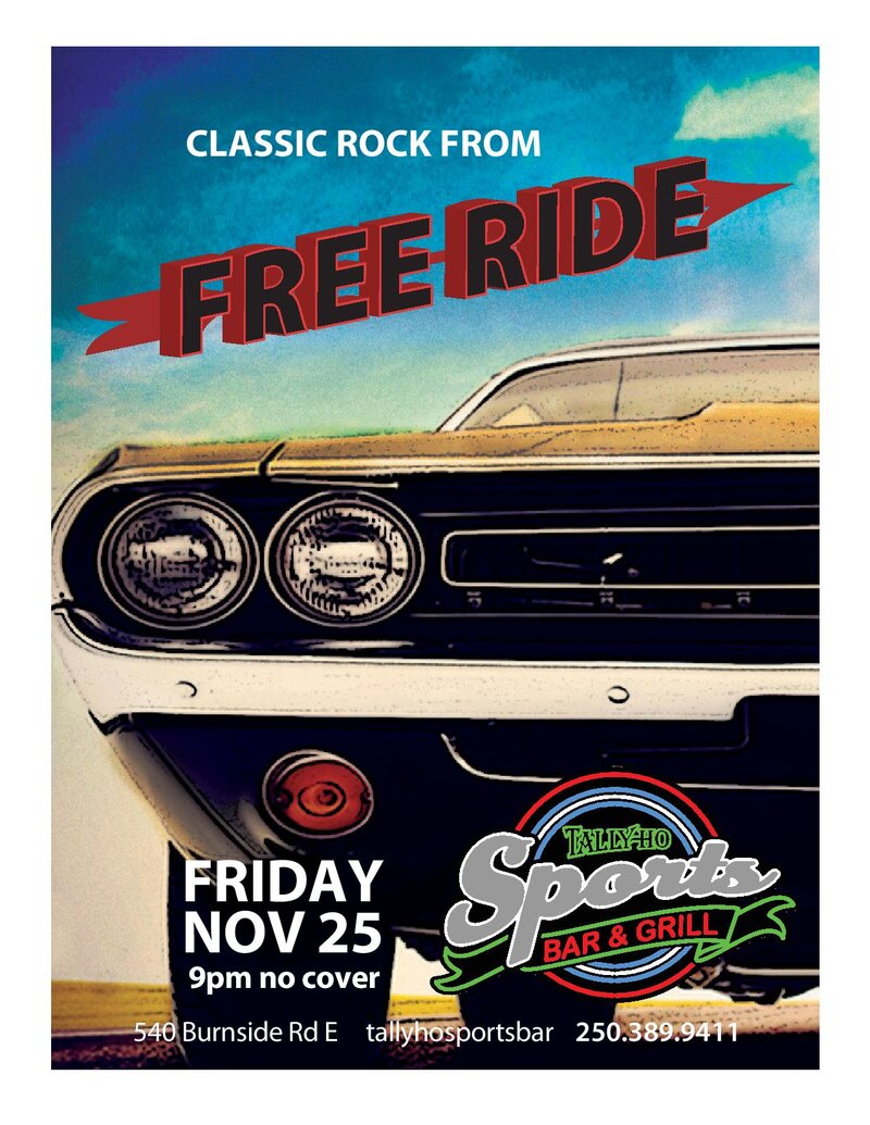Free Ride @ Tally Ho Sports Bar and Grill Nov 25 2016 - May 6th @ Tally Ho Sports Bar and Grill