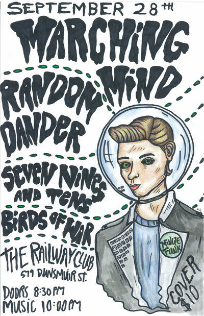 Marching Mind, Random Dander , Seven Nines and Tens, Birds of War @ Railway Club Sep 28 2012 - May 7th @ Railway Club