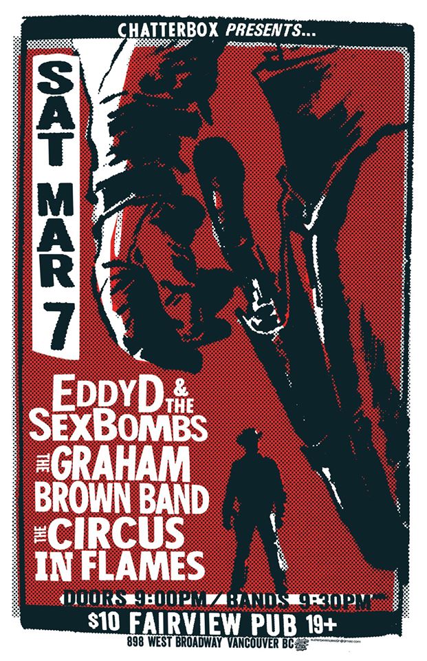 Circus at the Fairview: EddyD & the Sex Bombs, The Graham Brown Band, Circus In Flames @ Fairview Pub Mar 7 2020 - May 23rd @ Fairview Pub