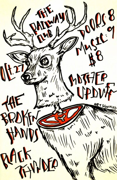 The Broken Hands, Black Thunder (Regina), Mother Upduff, Dead Ranch  (Winnipeg) @ Railway Club Oct 27 2013 - May 1st @ Railway Club