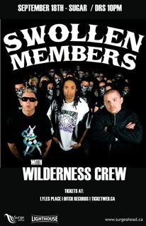 Swollen Members and The Wilderness Crew: Swollen Members, Wilderness Crew @ Capital Ballroom Sep 18 2010 - May 1st @ Capital Ballroom