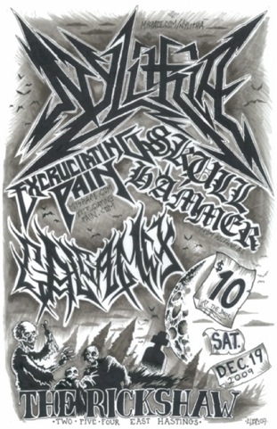 DESTROY XMAS 5: Nylithia, SKULLHAMMER, Excruciating Pain, Galgamex @ Rickshaw Theatre Dec 19 2009 - May 7th @ Rickshaw Theatre