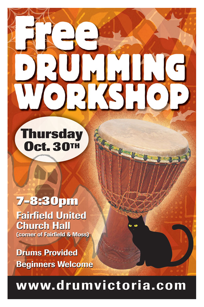 FREE Drumming Workshop @ Fairfield United Church Oct 30 2014 - May 17th @ Fairfield United Church