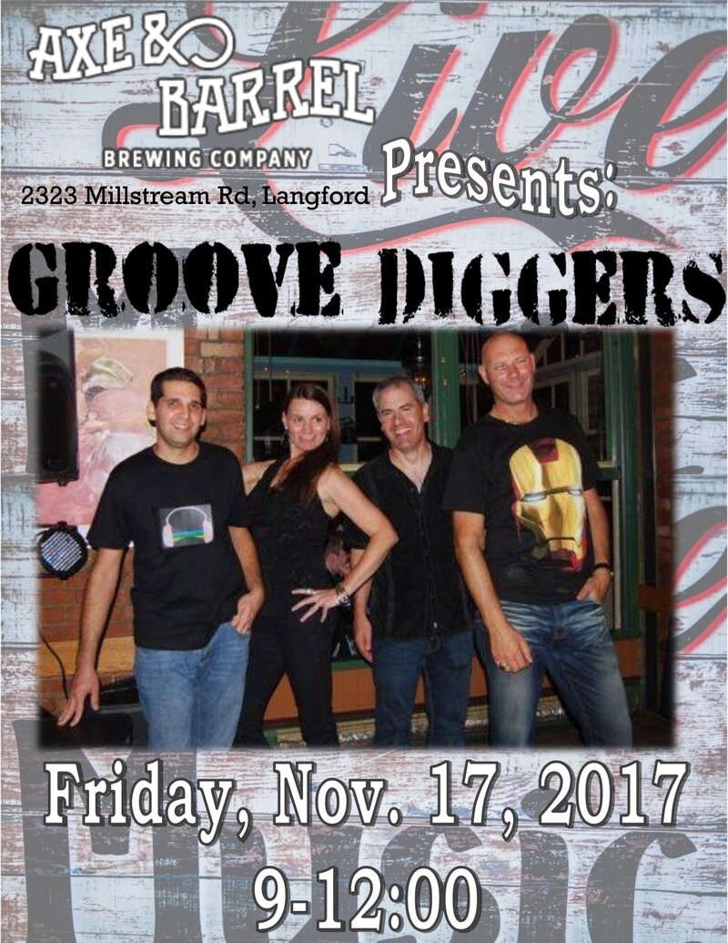 Groove Diggers, Tomo Vranjes, Jeff Weaver @ Axe & Barrel Brew Pub Dec 15 2017 - May 7th @ Axe & Barrel Brew Pub