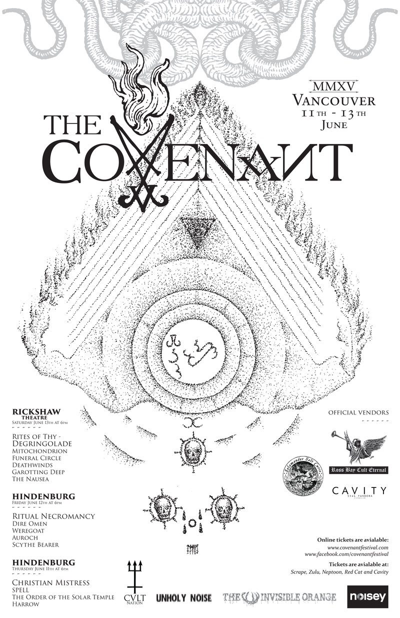 The Covenant Festival MMXV: Rites Of Thy Degringolade, Mitochondrion, Funeral Circle, Death Winds, THE NAUSEA   @ Rickshaw Theatre Jun 13 2015 - May 7th @ Rickshaw Theatre