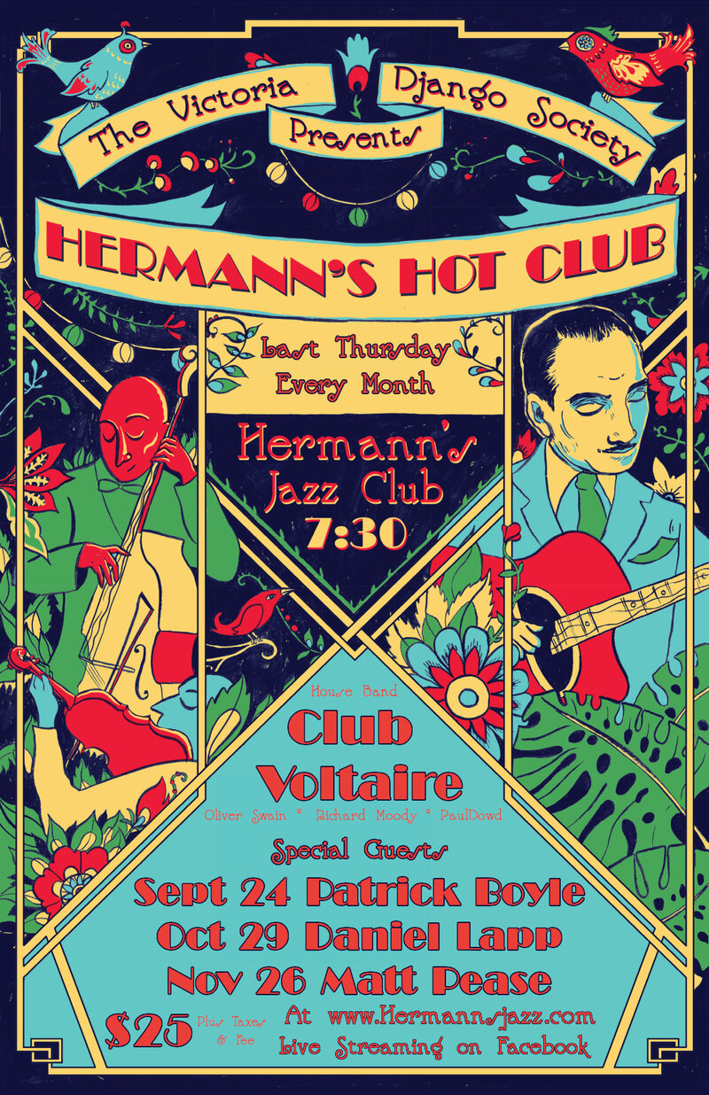Hermann's Hot Club F. Patrick Boyle @ Hermann's Jazz Club Sep 24 2020 - Jun 9th @ Hermann's Jazz Club