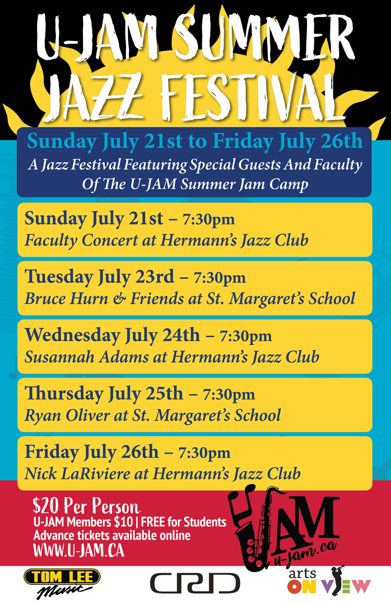 UJAM Summer Jam Camp: Faculty Concert @ Hermann's Jazz Club Jul 21 2019 - Jun 5th @ Hermann's Jazz Club