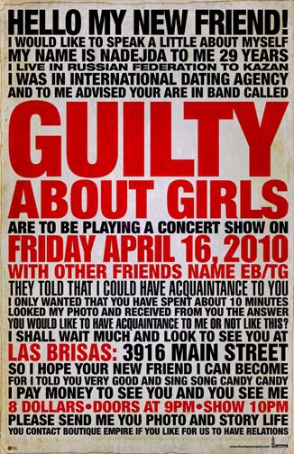 Friday night at the Clubhouse: Guilty About Girls, EB/TG @ Las Brisas Pub Apr 16 2010 - May 6th @ Las Brisas Pub
