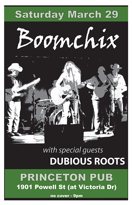 Boomchix,  Dubious Roots @ Princeton Pub Mar 29 2008 - Apr 30th @ Princeton Pub