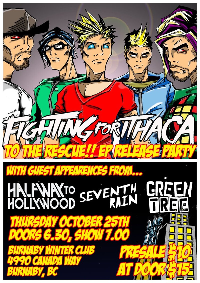 Fighting for Ithaca, Halfway to Hollywood, Seventh Rain, GreenTree @ Burnaby Winter Club - Oct 25, 2012