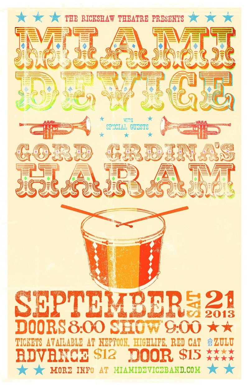 MIAMI DEVICE  @ Rickshaw Theatre Sep 21 2013 - May 8th @ Rickshaw Theatre