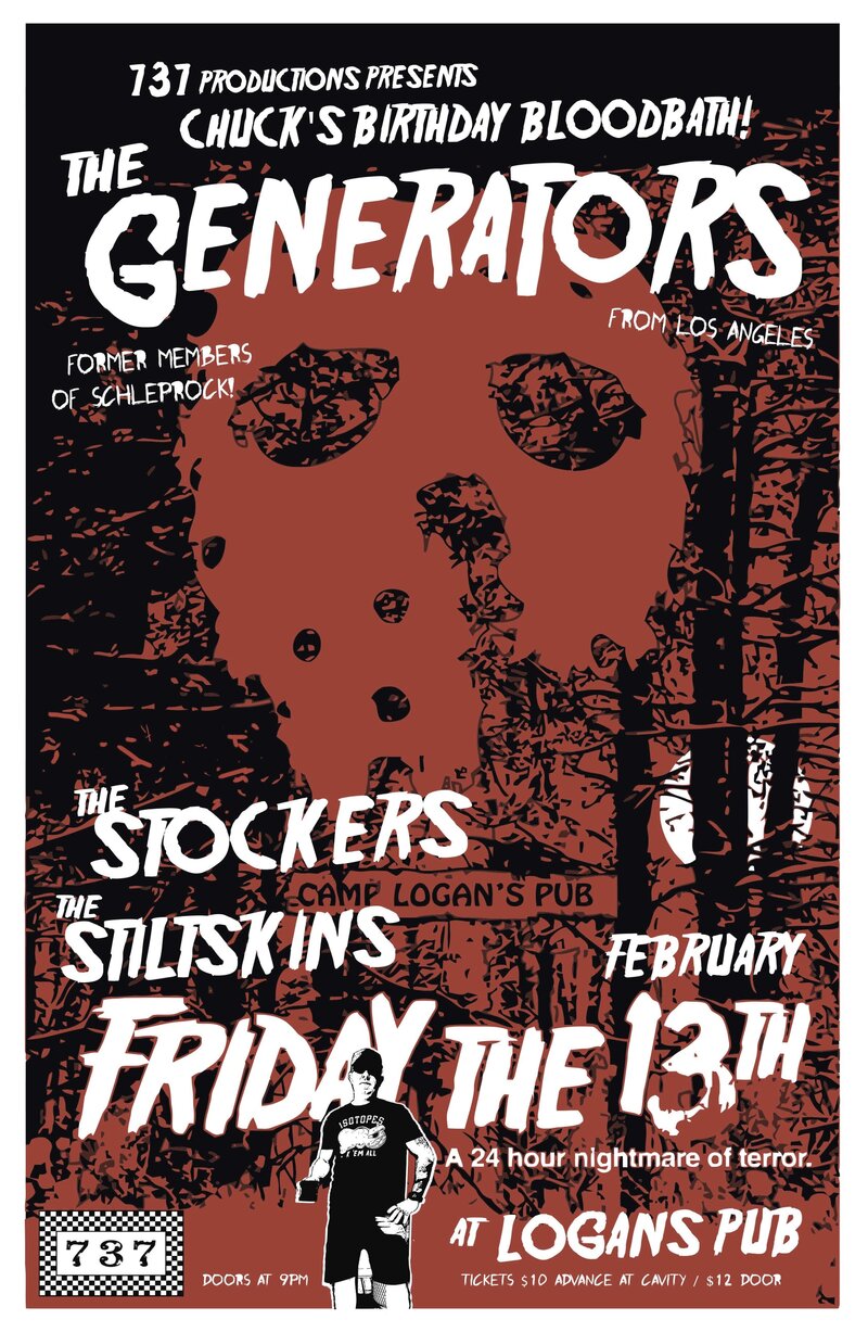The Generators, The Stockers, stiltskins @ Logan's Pub Feb 13 2015 - May 8th @ Logan's Pub