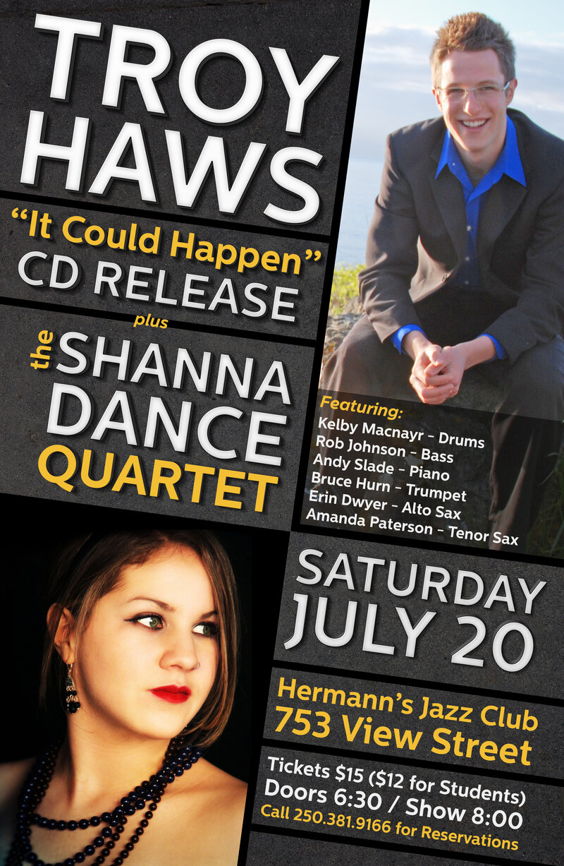 Troy Haws, Shanna Dance @ Hermann's Jazz Club Jul 20 2013 - May 2nd @ Hermann's Jazz Club
