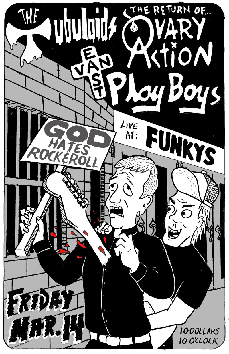 The Return of... Ovary Action: The Tubuloids, Ovary Action, East Van Playboys  @ Funky Winker Beans Mar 14 2014 - May 7th @ Funky Winker Beans