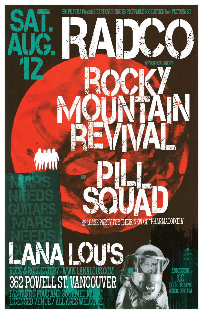 RADCO, Rocky Mountain Revival, Pill Squad @ LanaLou's Aug 12 2017 - May 6th @ LanaLou's
