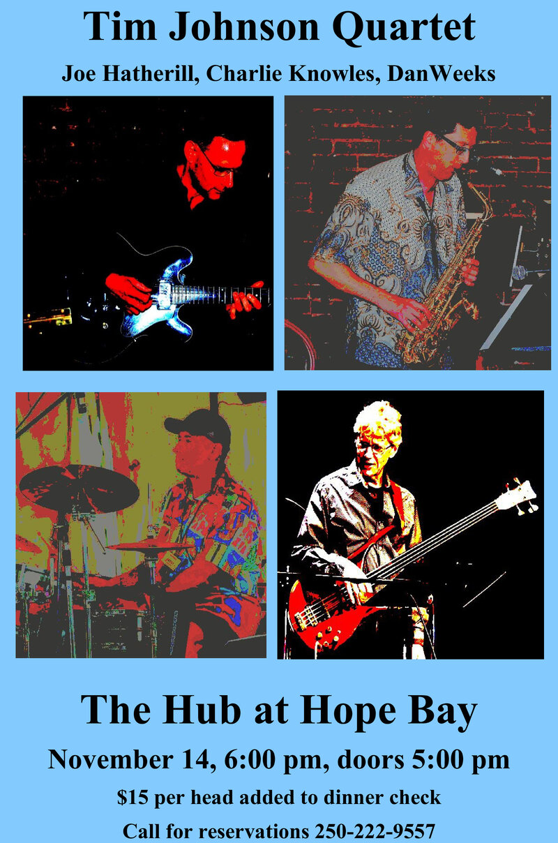 Tim Johnson Quartet @ The Hub at Hope Bay - Nov 14, 2021