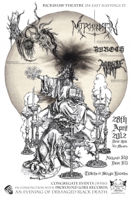Antediluvian, Mitochondrion, Auroch, Radioactive Vomit @ Rickshaw Theatre Apr 28 2012 - May 5th @ Rickshaw Theatre