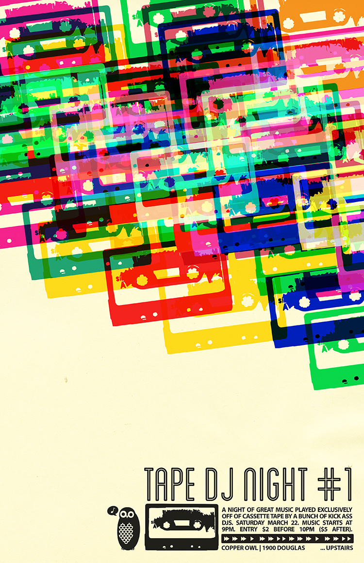 Tape DJ party #1: Tape DJ's!! @ Copper Owl Mar 22 2014 - Jun 8th @ Copper Owl
