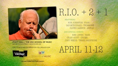 R.I.O, Ian McDougall, Oliver Gannon, Ron Johnston @ VSO School of Music (Pyatt Hall) Apr 12 2014 - May 7th @ VSO School of Music (Pyatt Hall)