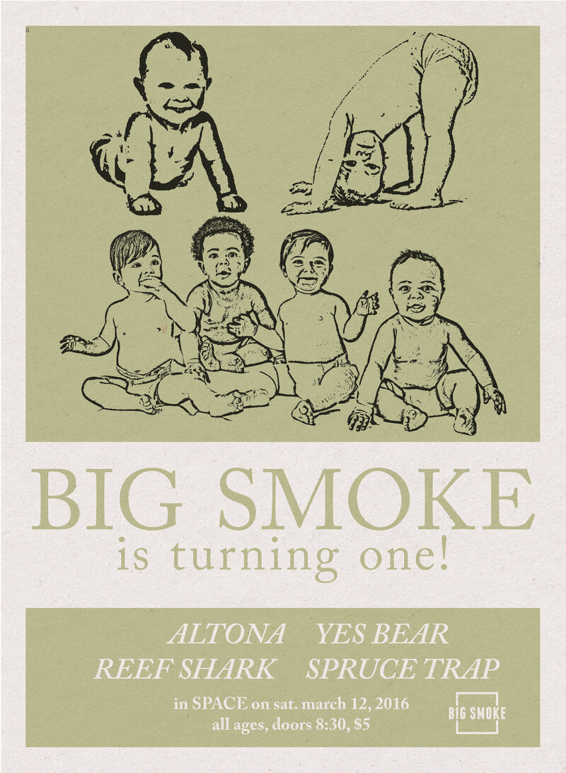 Big Smoke One Year Birthday Party: Altona, Reef Shark, Spruce Trap, Yes Bear @ SP_CE - Mar 12, 2016