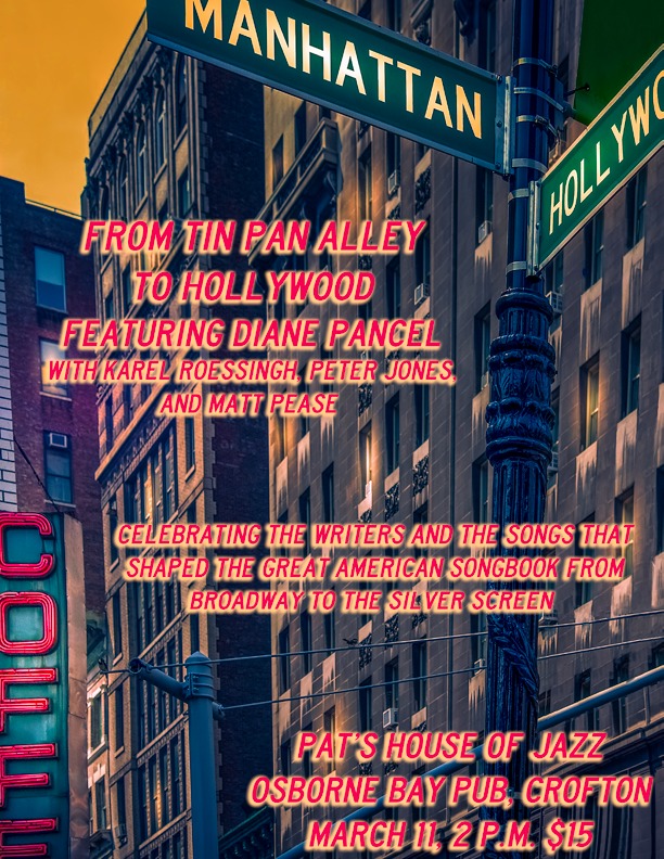 From Tin Pan Alley to Hollywood: Diane Pancel @ Osbourne Bay Pub - Mar 11, 2018