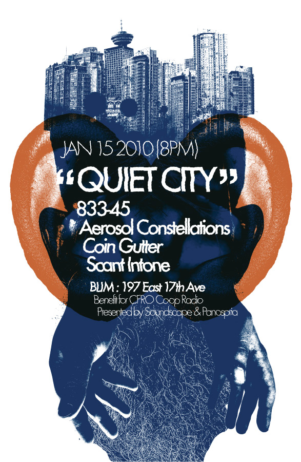 Quiet City: aerosol constellations, coin gutter, scant intone , 833-45 @ Blim - Jan 15, 2010