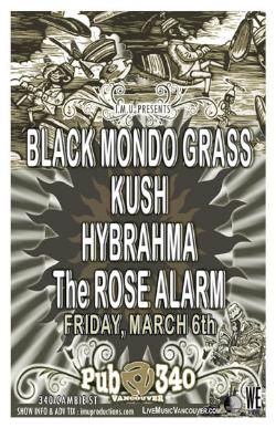 ROCK'N'ROLL PARTY w/: Black Mondo Grass, Kush, hybrahma, The Rose Alarm @ Pub 340 Mar 6 2009 - May 7th @ Pub 340