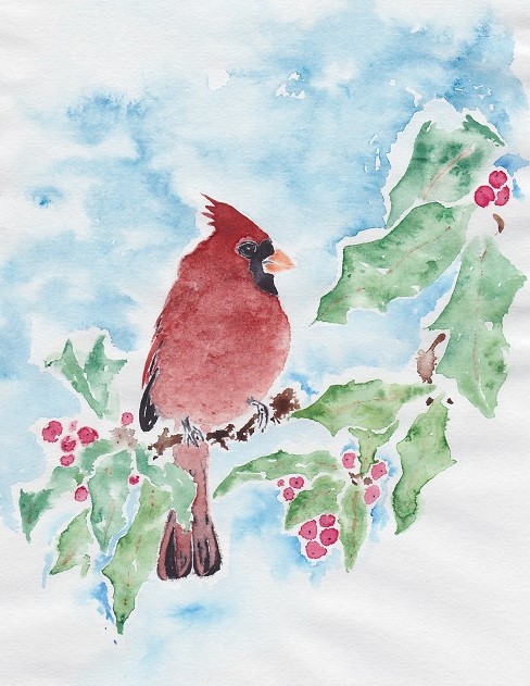 Christmas Cardinals Workshop with Wine/Cheese: Richard Wong @ Jennifer Van Es Dec 8 2018 - May 1st @ Jennifer Van Es