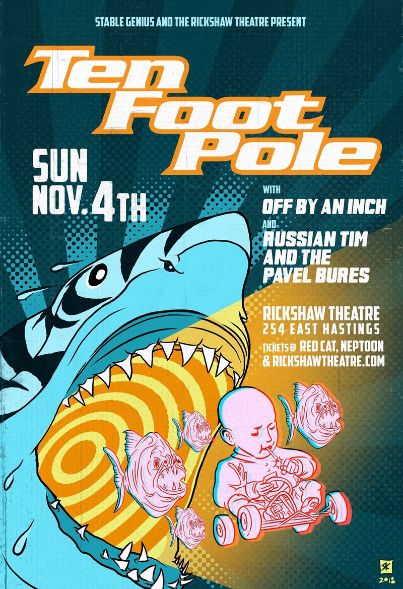Ten Foot Pole, OFF BY AN INCH, Russian Tim & Pavel Bures @ Rickshaw Theatre Nov 4 2018 - May 6th @ Rickshaw Theatre