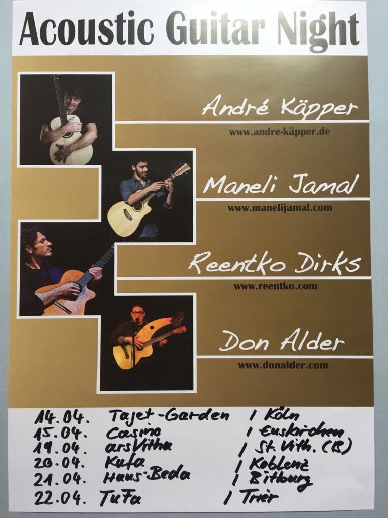 Gitarrennacht: Don Alder, Maneli Jamal, Andre Kaepper @ Casino Apr 15 2018 - Jun 7th @ Casino