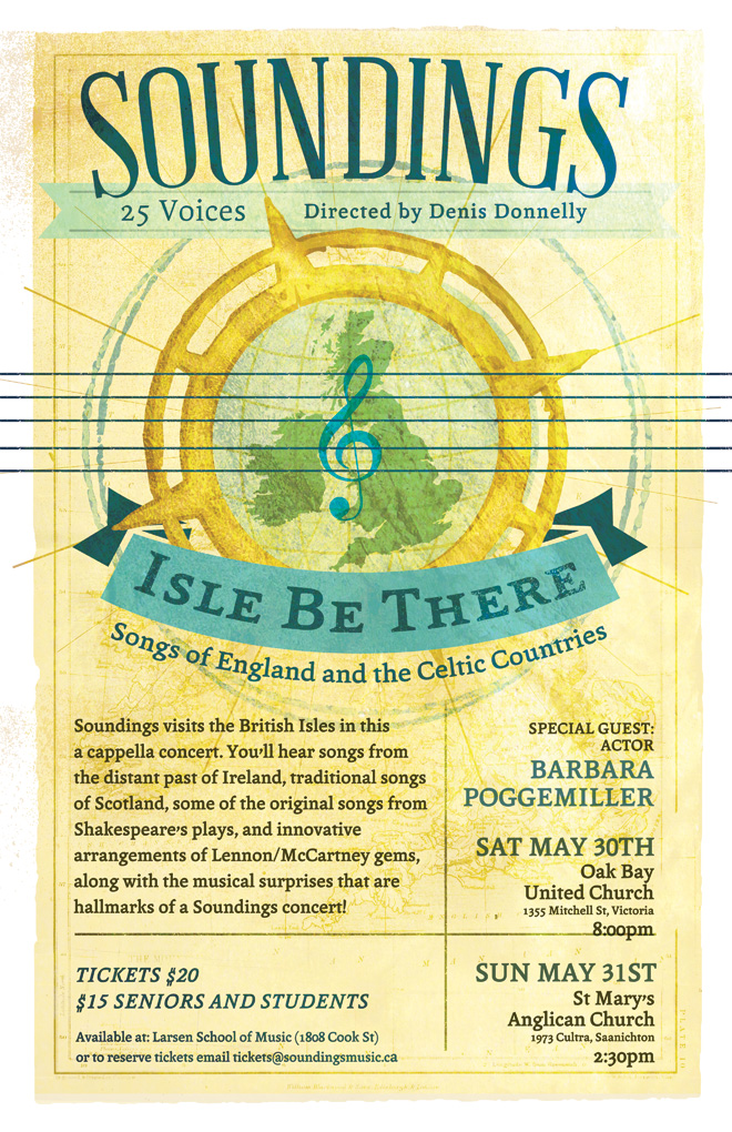 "Isle Be There": Soundings Vocal Ensemble @ St. Mary's Anglican Church May 31 2015 - Jun 17th @ St. Mary's Anglican Church