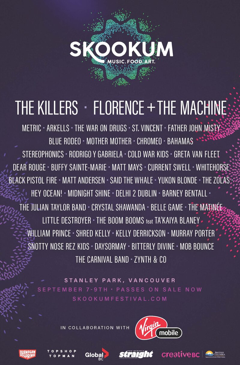 Current Swell, The War on Drugs, Father John Misty, Florence + The Machine, Bahamas @ SKOOKUM Festival Sep 8 2018 - May 6th @ SKOOKUM Festival
