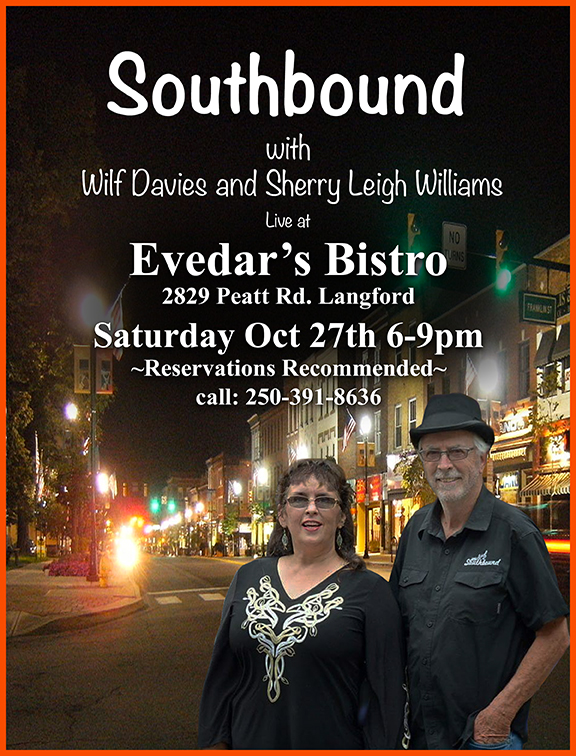 Southbound @ Evedar's Bistro Oct 27 2018 - Apr 30th @ Evedar's Bistro