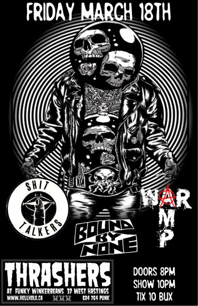 The Shit Talkers, Bound By None, War Amp  @ Funky Winker Beans Mar 18 2016 - May 6th @ Funky Winker Beans