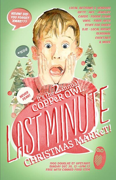 The 2nd Annual Copper Owl Last Minute Xmas Market & Party!!: DJ Pitchbender, various vendors @ Copper Owl Dec 20 2015 - Jun 4th @ Copper Owl