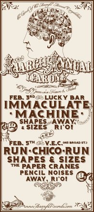 The Launch of the Aaargh! Annual Compilation! (+ AaarghRecords.com!!): Immaculate Machine, Shapes and Sizes, Away, Ri'o! @ Lucky Bar Feb 3 2006 - May 8th @ Lucky Bar