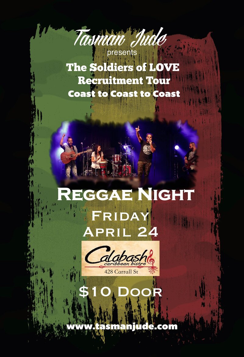 Tasman Jude @ Calabash Bistro Apr 24 2015 - May 9th @ Calabash Bistro