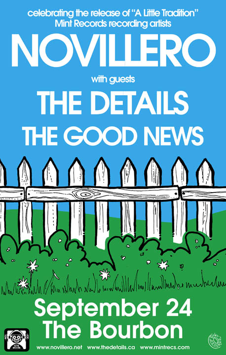 Mint Records welcomes: Novillero, The Details, The Good News @ The Bourbon Sep 24 2008 - May 23rd @ The Bourbon