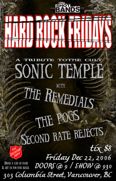 Sonic Temple, War Amp , The Remedials, the POGs, Secondrate Rejects @ The Columbia - Dec 22, 2006