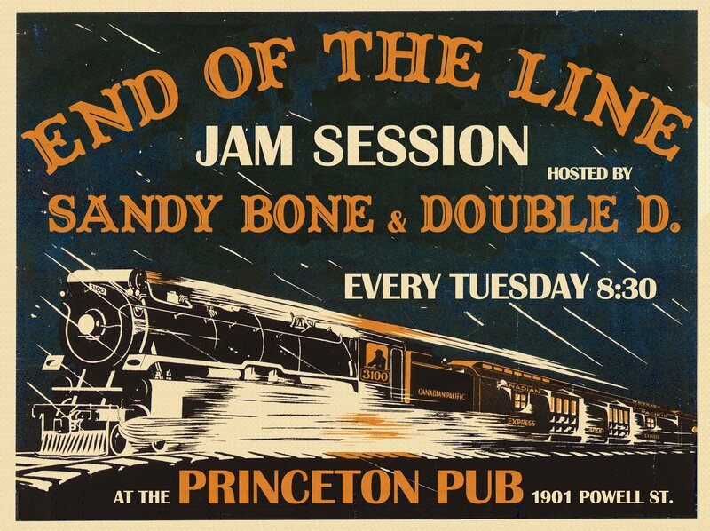 End of the Line Jam: Double D, Sandy Bone @ Princeton Pub Jun 30 2015 - May 16th @ Princeton Pub