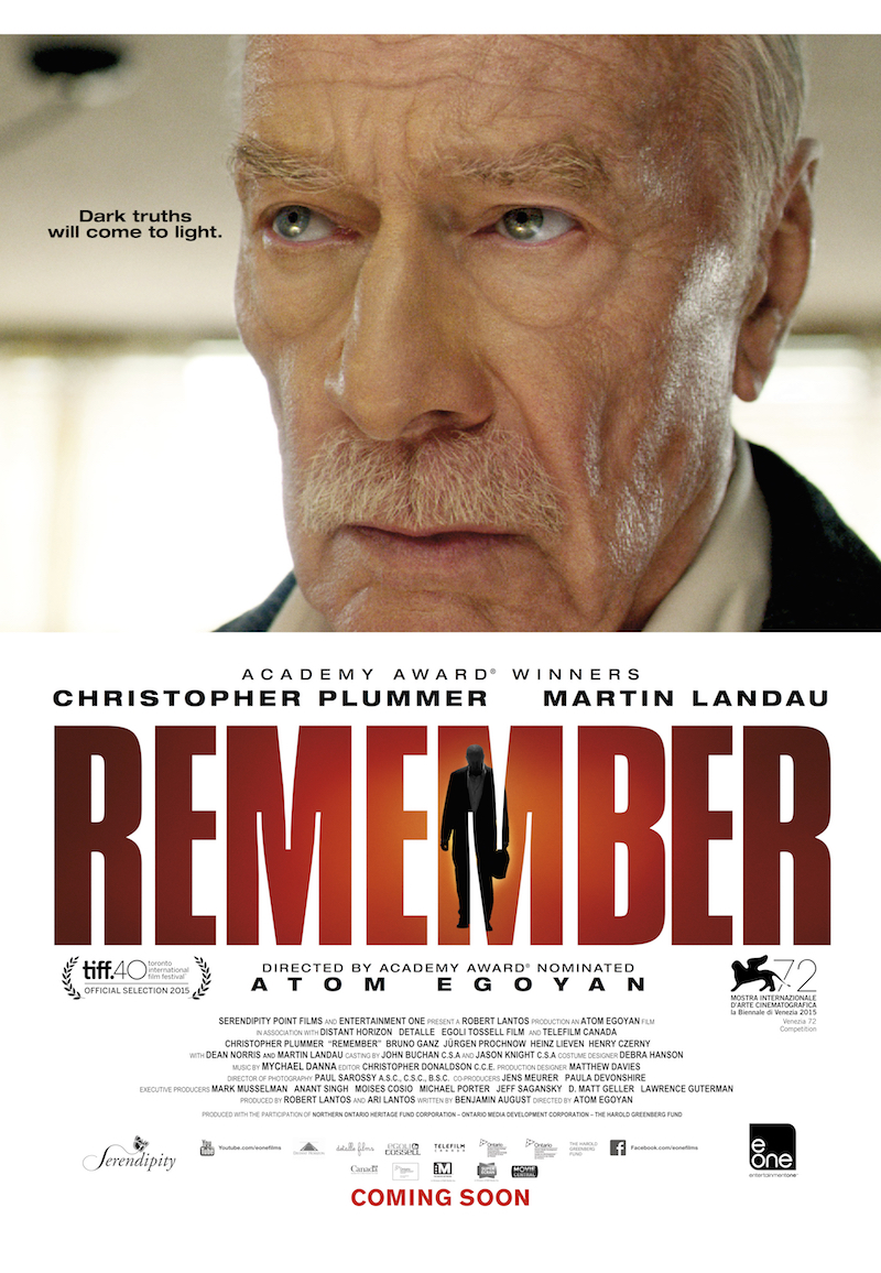 Screening of Atom Egoyan&rsquo;s &ldquo;Remember&rdquo; @ Fairmont Empress Apr 18 2017 - Jun 12th @ Fairmont Empress
