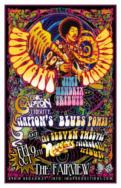 Midnight Lightning, Clapton's Blues Power, The Eleven Twelves @ Fairview Pub Oct 9 2015 - May 8th @ Fairview Pub