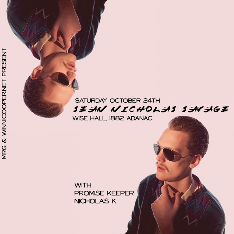 Sean Nicholas Savage, Promise Keeper, Nicholas K  @ WISE Hall Oct 24 2015 - Jun 4th @ WISE Hall