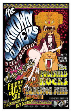 The UNKNOWN SOLDIERS: A Celebration Of THE DOORS w/ special guests: The Unknown Soldiers, The POLISHED ROCKS, Langston Steel @ Railway Club Jul 3 2009 - May 7th @ Railway Club